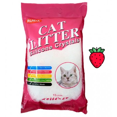 Cat Litter Silica Crystals - впитывающий силикагелевый наполнитель для кошачьего туалета, с ароматом клубники
