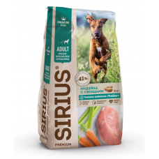 SIRIUS Adult Large Turkey - сухой корм для взрослых собак крупных пород, с индейкой и овощами