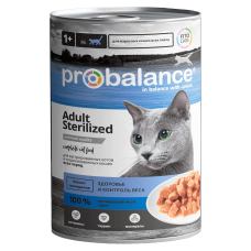 ProBalance Adult Sterilized - влажный корм для взрослых стерилизованных кошек и кастрированных котов, 415 г