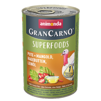 Animonda Gran Carno Superfoods - консервы для собак (индейка, мангольд, шиповник), 400 г (арт. 82438)