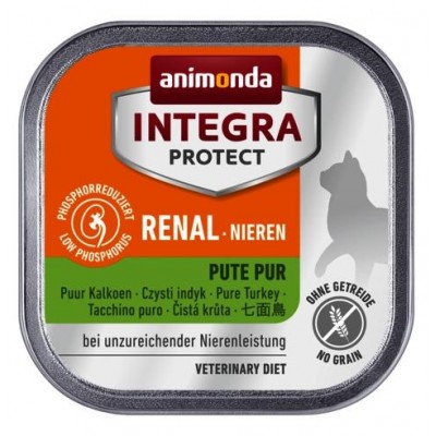 Animonda Integra Protect Cat Renal - лечебные консервы для кошек при заболевании почек, c индейкой, 100 г (арт. 86803)