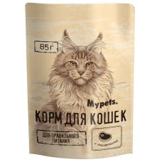 MyPets - влажный корм для кошек, с телятиной, 85 г