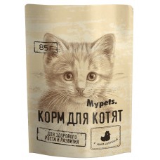 MyPets - влажный корм для котят, с цыпленком, 85 г