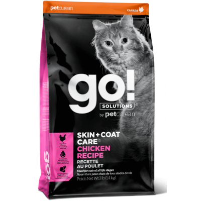 GO! SKIN + COAT Chicken Recipe for Cats 32/20 корм для котят и кошек с цельной курицей, фруктами и овощами