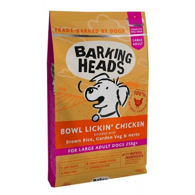 Barking Heads BOWL LICKIN' CHICKEN (LARGE BREED) 25,5/14 - для собак крупных пород с курицей и рисом "До последнего кусочка"