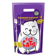 FOR CATS наполнитель из силики впитывающий с ароматом лаванды