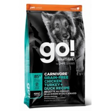 GO! CARNIVORE 34/16 беззерновой корм для взрослых собак всех пород 4 вида мяса: индейка, курица, лосось, утка