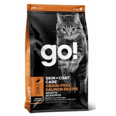 GO! SKIN + COAT Grain Free Salmon Recipe 30/14 - беззерновой корм для котят и взрослых кошек, с лососем
