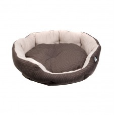 Comfy Pati лежанка круглая с подушкой для собак коричневая