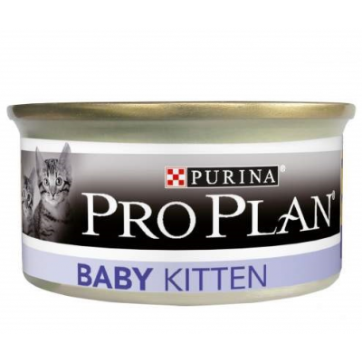 Pro Plan Baby Kitten Chicken - нежный мусс для котят с курицей. (85 гр. ж/б)
