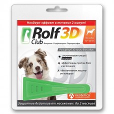 Rolf Club 3D - капли для защиты от клещей и других паразитов для собак 10-20 кг