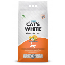 Cat's White Orange - комкующийся бентонитовый наполнитель для кошачьего туалета, с ароматом апельсина