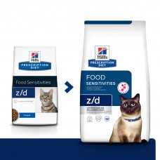 Hill's Prescription Diet z/d Food Sensitivities - сухой диетический гипоаллергенный корм для кошек при пищевой аллергии 