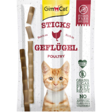 GimCat Sticks Poultry Беззерновые лакомые палочки, с птицей, 4 шт (арт. 400761)