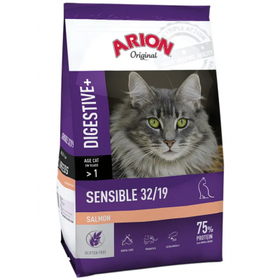 Arion Original Sensible - сухой безглютеновый корм для кошек с чувствительным пищеварением, с лососем