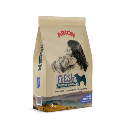 Arion Fresh Adult Sensitive - сухой корм для взрослых собак всех пород с чувствительным пищеварением, с курицей