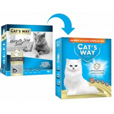Cat's Way Marseille Premium - комкующийся бентонитовый наполнитель для кошачьего туалета с ароматом марсельского мыла