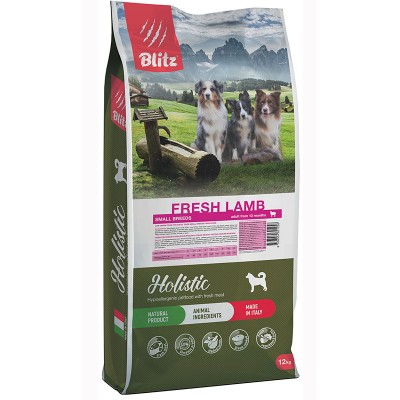 Blitz Holistic Low Grain Adult Dog Small Breed Lamb - низкозерновой корм для взрослых собак мелких пород, ягненок