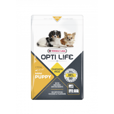Opti Life Puppy Mini Chicken - корм для щенков мелких пород, с курицей и рисом