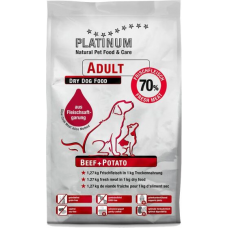 Platinum Adult Beef+Potato- беззерновой корм для взрослых собак всех пород с чувствительным пищеварением, с говядиной и картофелем