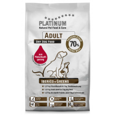 Platinum Adult Iberico & Greens - беззерновой корм для взрослых собак всех пород с чувствительным пищеварением, со свининой и зеленью
