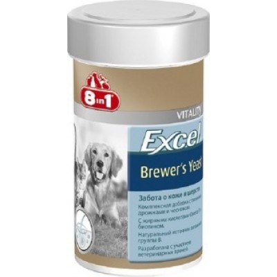 8 in 1 Excel Brewer's Yeast - Пивные дрожжи для собак и кошек