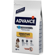 Advance Sensitive Adult Salmon Rice - сухой корм для взрослых собак с чувствительным пищеварением, лосось и рис