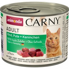 Carny Adulte - консервы для кошек, говядина, индейка, кролик (200 г, 400 г) (арт. ВЕТ83709, ВЕТ83725)