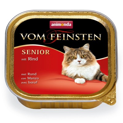 Vom Feinsten - Консервы с говядиной для кошек старше 7 лет, 100 гр. (арт. 83857)