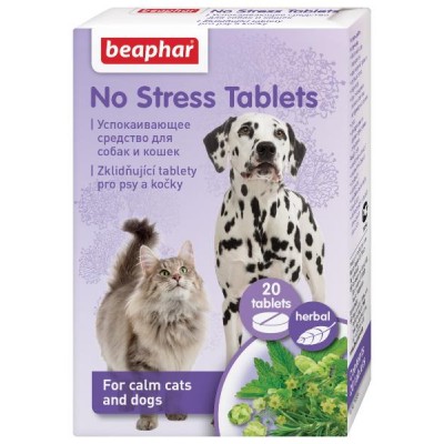 Beaphar Успокаивающие таблетки No Stress Tablets для кошек на растительной основе, 20 шт. (арт. DAI13218)