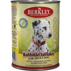 Berkley консервы для взрослых собак с кроликом и овсянкой, 400 гр. (арт. 599507)