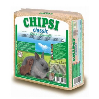 Наполнитель для мелких животных из древесных хлопьев (15 л.), CAT'S BEST CHIPSI Classic