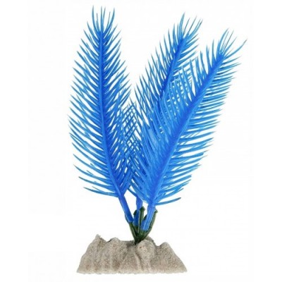 Растение пластиковое GloFish для аквариума, S 13 см. синее (арт. DAI 77320)