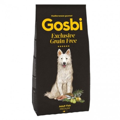 Gosbi Grain Free Adult Fish Medium сухой беззерновой корм для собак средних пород, рыба