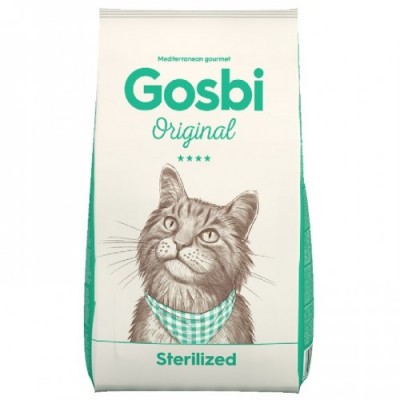 Gosbi Original Sterilized - сухой корм для взрослых стерилизованных кошек, с курицей, лососем, тунцом и рисом