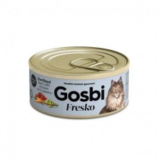 Gosbi Sterilized Beef, chicken greens консервы для стерилизованных кошек с говядиной курицей и зеленью 70 гр.