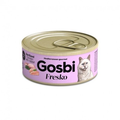 Gosbi Sterilized Chicken Rabbit консервы для стерилизованных кошек с курицей и кроликом 70 гр.