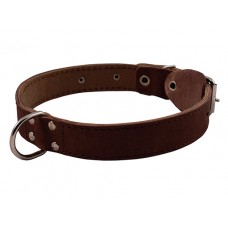 Ошейник кожаный двойной с кольцом Каскад для собак, обхват шеи 63-72 см., ширина 4.5 см. (арт. DAI 00045034)