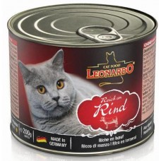 Leonardo Beef - консервы с говядиной для котов (6шт. х 200гр.)
