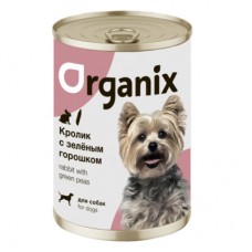 Organix - беззерновые консервы для собак Кролик с зеленым горошком