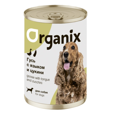 Organix - беззерновые консервы для собак Рагу из гуся с языком и цуккини
