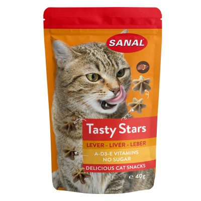 Sanal лакомство для котов, со вкусом печени (звёздочки), 40 гр (арт. ВЕТ SC3880)