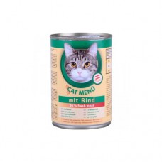 Cat Menu консервированный корм для взрослых кошек с говядиной, 415 гр. (20 шт.)