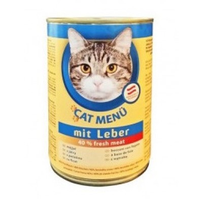 Cat Menu консервированный корм для взрослых кошек с печенью, 415 гр. (20 шт.)
