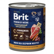 Brit Premium Beef & Liver - консервы для собак всех пород "Говядина и печень", 850 г (арт. 5051151)
