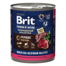 Brit Premium Heart & Liver - консервы для собак всех пород "Сердце и печень", 850 г (арт. 5051175)