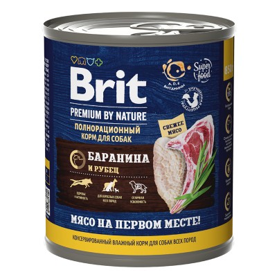 Brit Premium Lamb - консервы для собак всех пород "Баранина и рубец", 850 г (арт. 5051182)