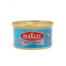 Berkley Cat №3 Tuna & Salmon - консервы для взрослых кошек, с тунцом и лососем в соусе, 85 г (арт. 810324)