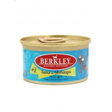 Berkley Cat №2 Tuna & Shrimps - консервы для взрослых кошек, с тунцом и креветками в соусе, 85 г (арт. 810317)
