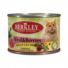 Berkley Cat Veal & Berries - консервы для кошек с телятиной и лесными ягодами, 200 г (арт. 595820)